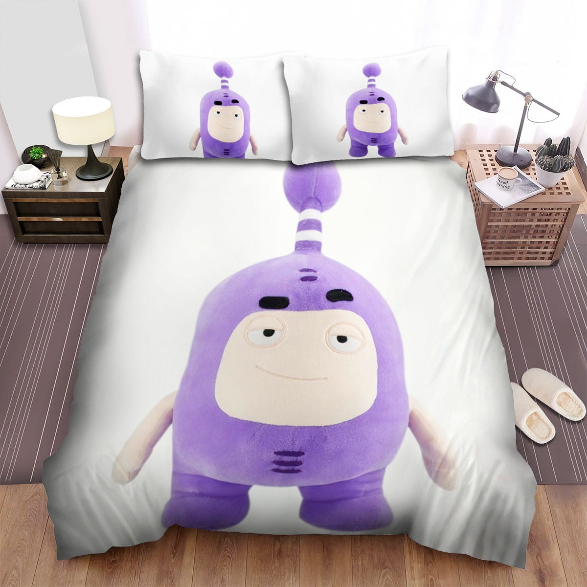 Oddbods Jeff Solo Image Bedding Sets, Flatsheet Gift For Wife, Husband, Besties