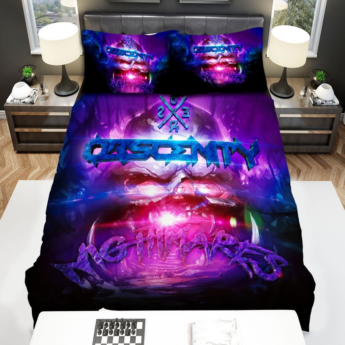 Obscenity Nightmares Bedding Sets, Flatsheet Gift For Christmas, Thanksgiving, Halloween