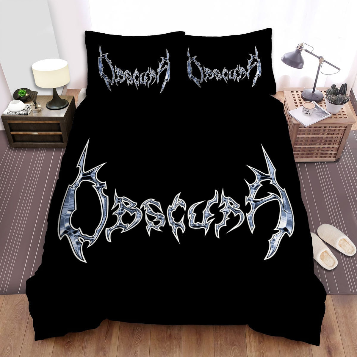 Obscura Logo Bedding Sets, Flatsheet Gift For Wife, Husband, Besties