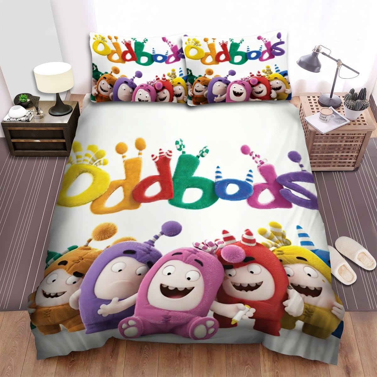 Oddbods Group Photo Bedding Set, Gift For Christmas, Birthday, Thanksgiving