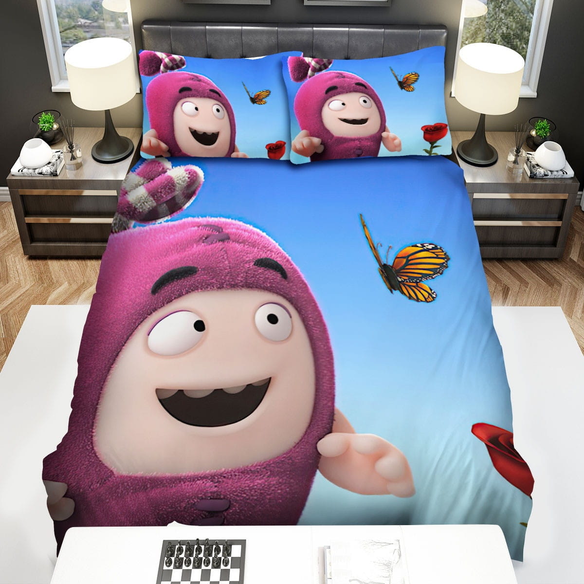 Oddbods Newt And Butterfly Bedding Sets Duvet Cover, Flatsheet, Pillowcases Perfect Gift For Fans