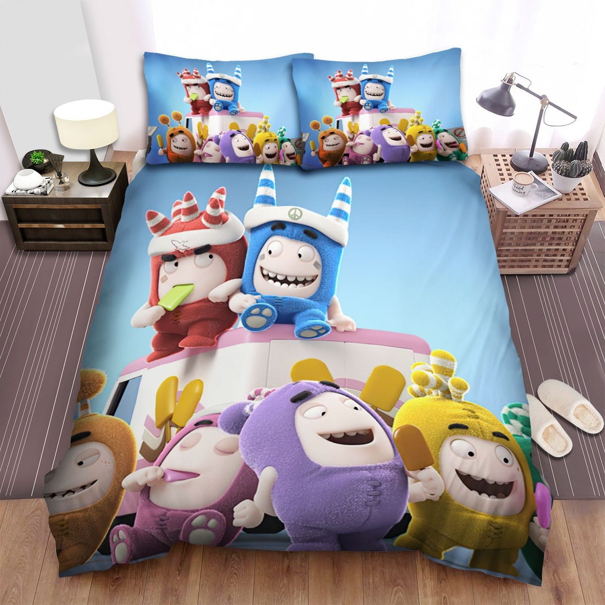Oddbods Group Posing Decorative Bedding Sets with Duvet Cover, Flatsheet, Pillowcases