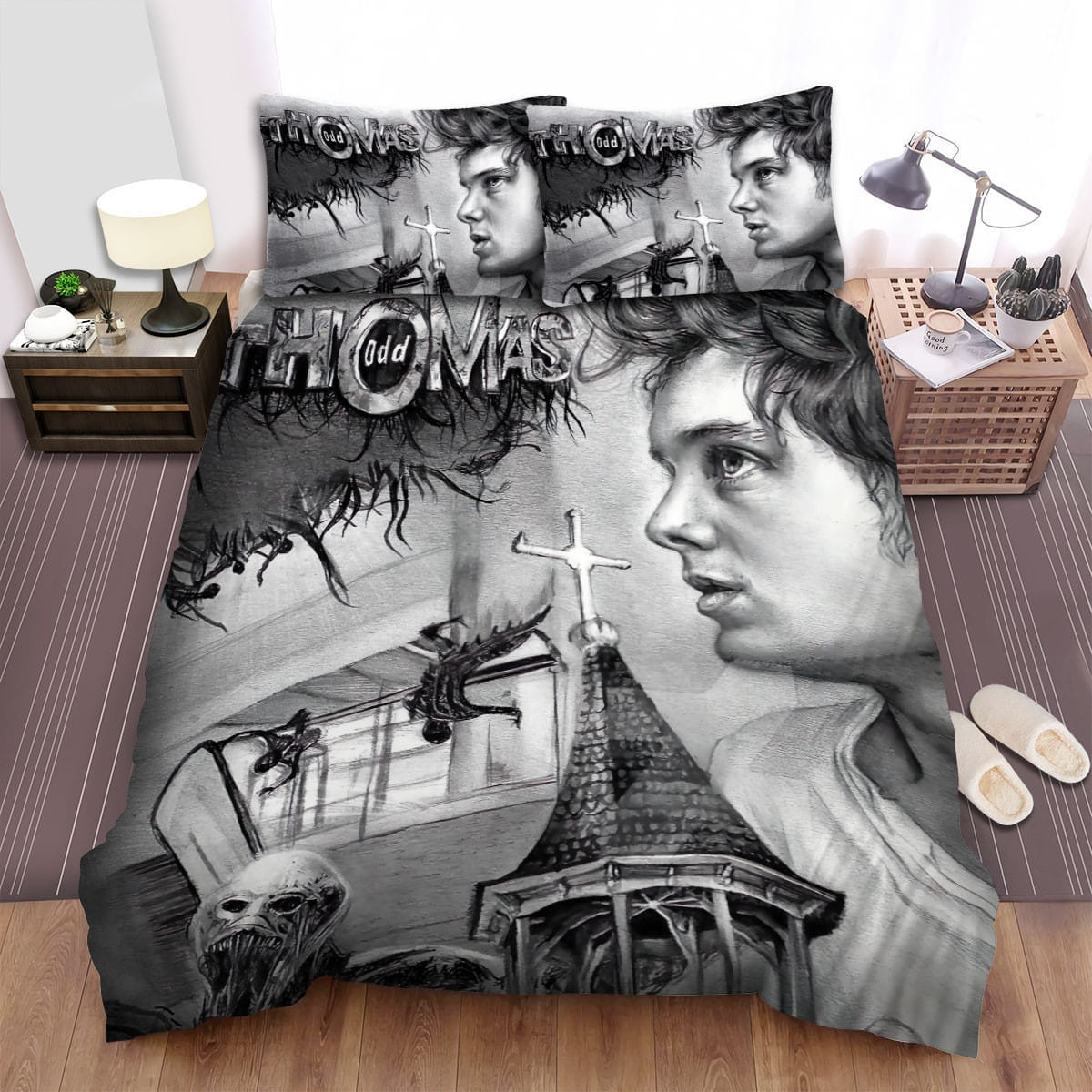 Odd Thomas Drawing Bedding Sets Duvet Cover, Flatsheet, Pillowcase For Your Lover