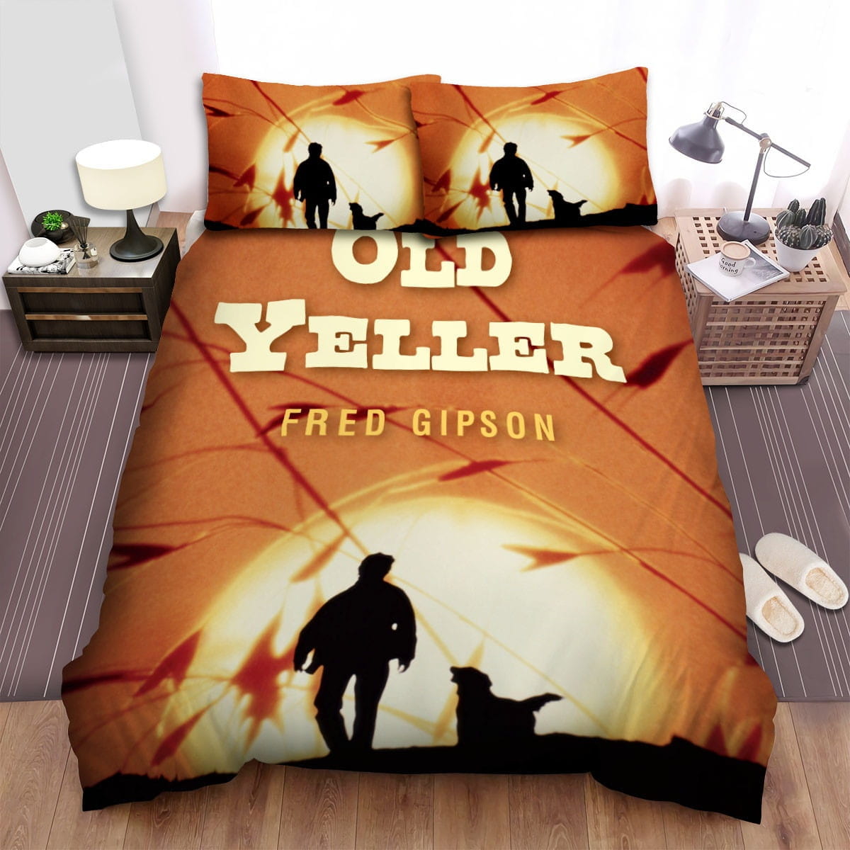 Old Yeller Sunset Bedding Sets, Flatsheet Gift For Wife, Husband, Besties