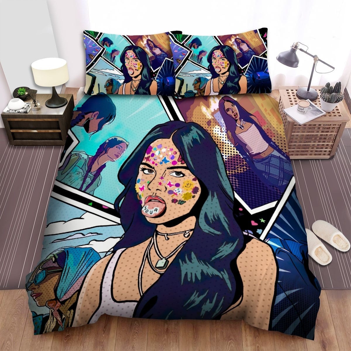 Olivia Rodrigo Moments Art Bedding Sets, Flatsheet Gift For Christmas, Thanksgiving, Halloween