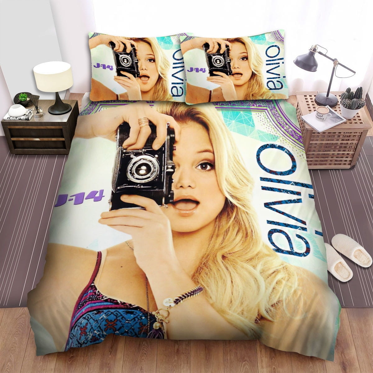 Olivia Holt Camera Decorative Bedding Sets with Duvet Cover, Flatsheet, Pillowcases