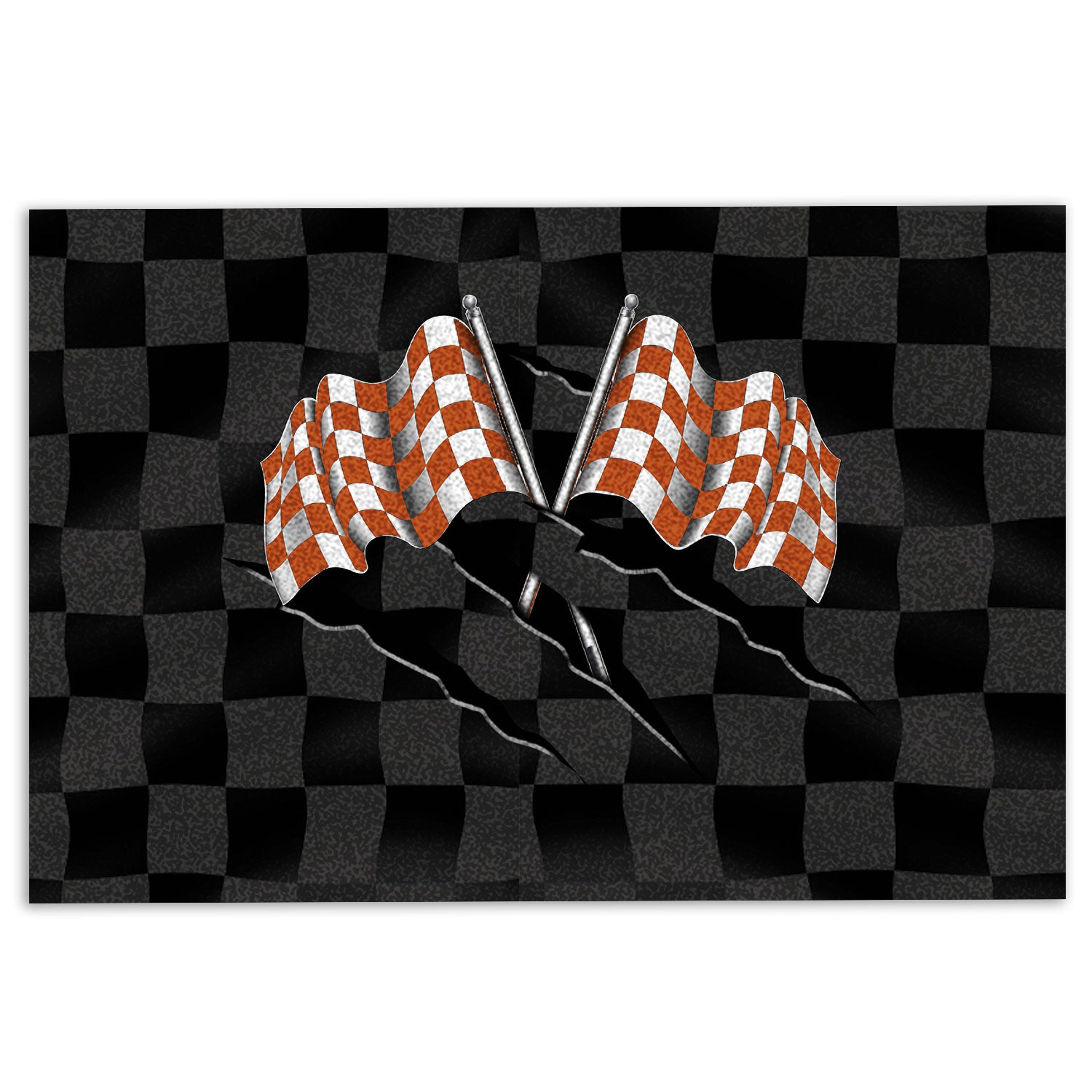 Racing Rubber Doormat, Racing Checkered Flag Gift For Racer, Racing Fan Welcome Doormat, Indoor Outdoor Door Mat, Home Decor
