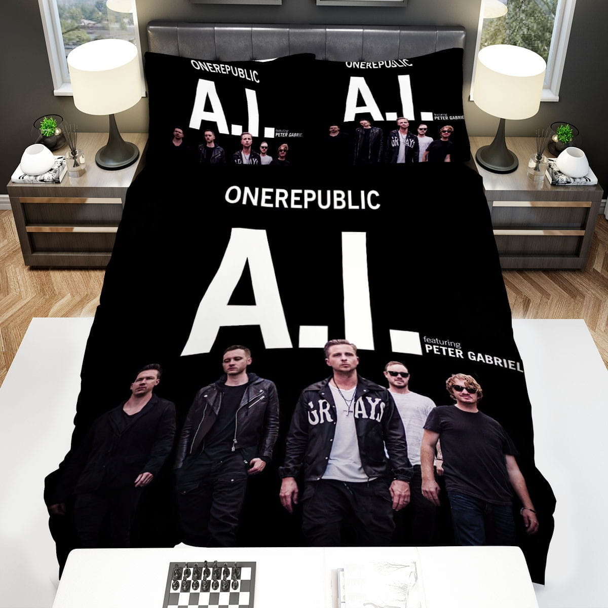 One Republic Ai Decorative Bedding Sets with Duvet Cover, Flatsheet, Pillowcases