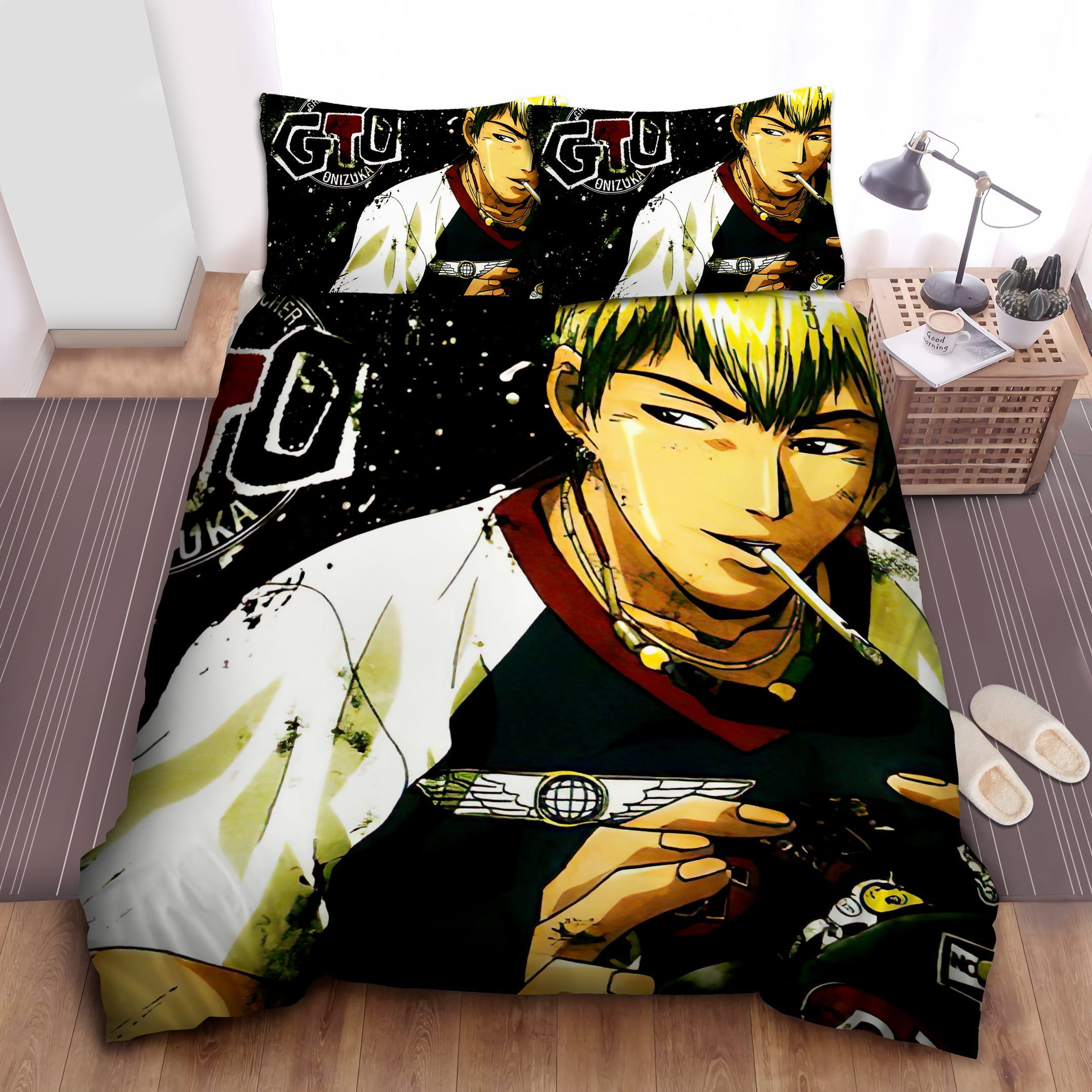 Onizuka And A Helmet Bedding Sets Duvet Cover, Flatsheet, Pillowcases For Every Bedroom