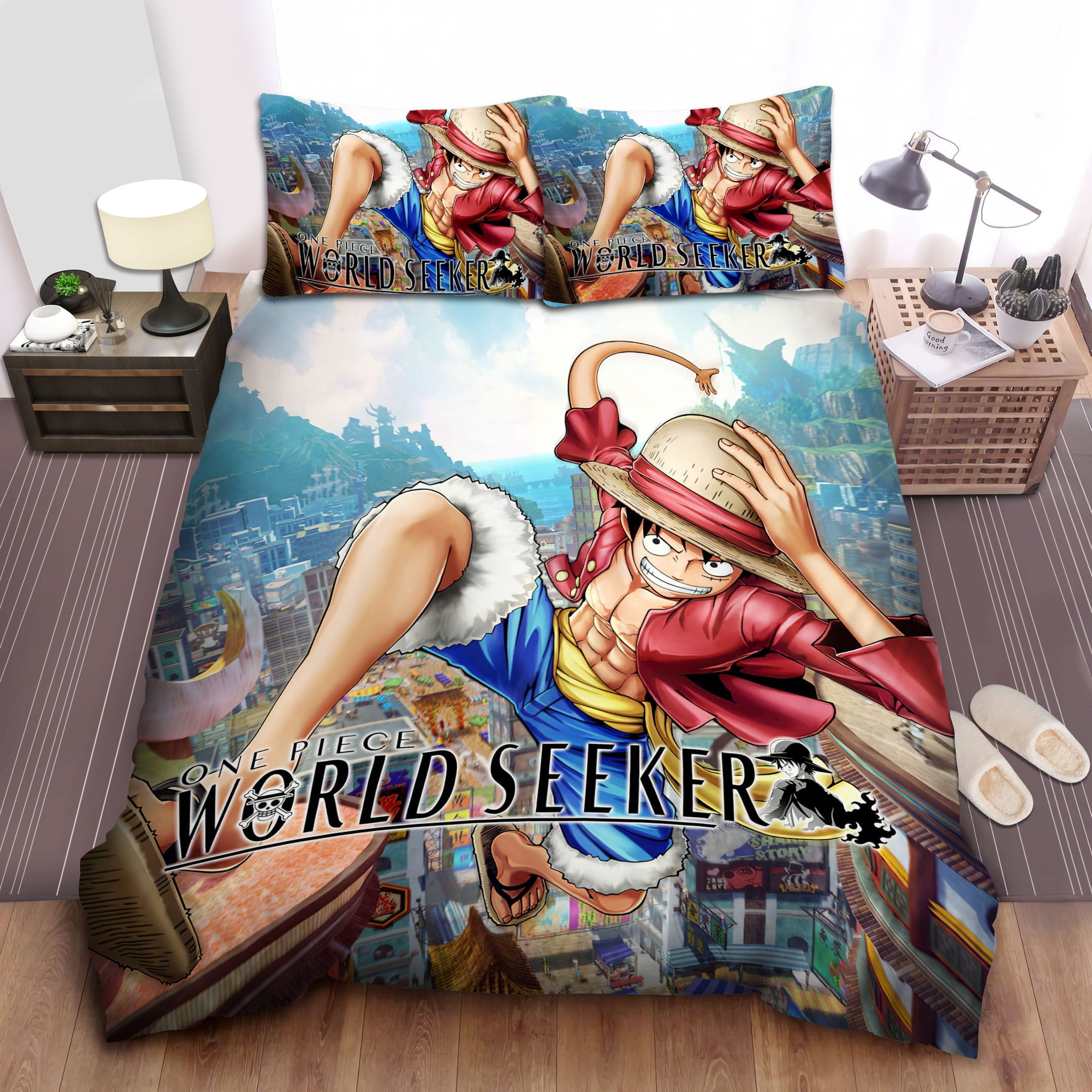 One Piece World Seeker Bedding Sets Duvet Cover, Flatsheet, Pillowcases Perfect Gift For Fans