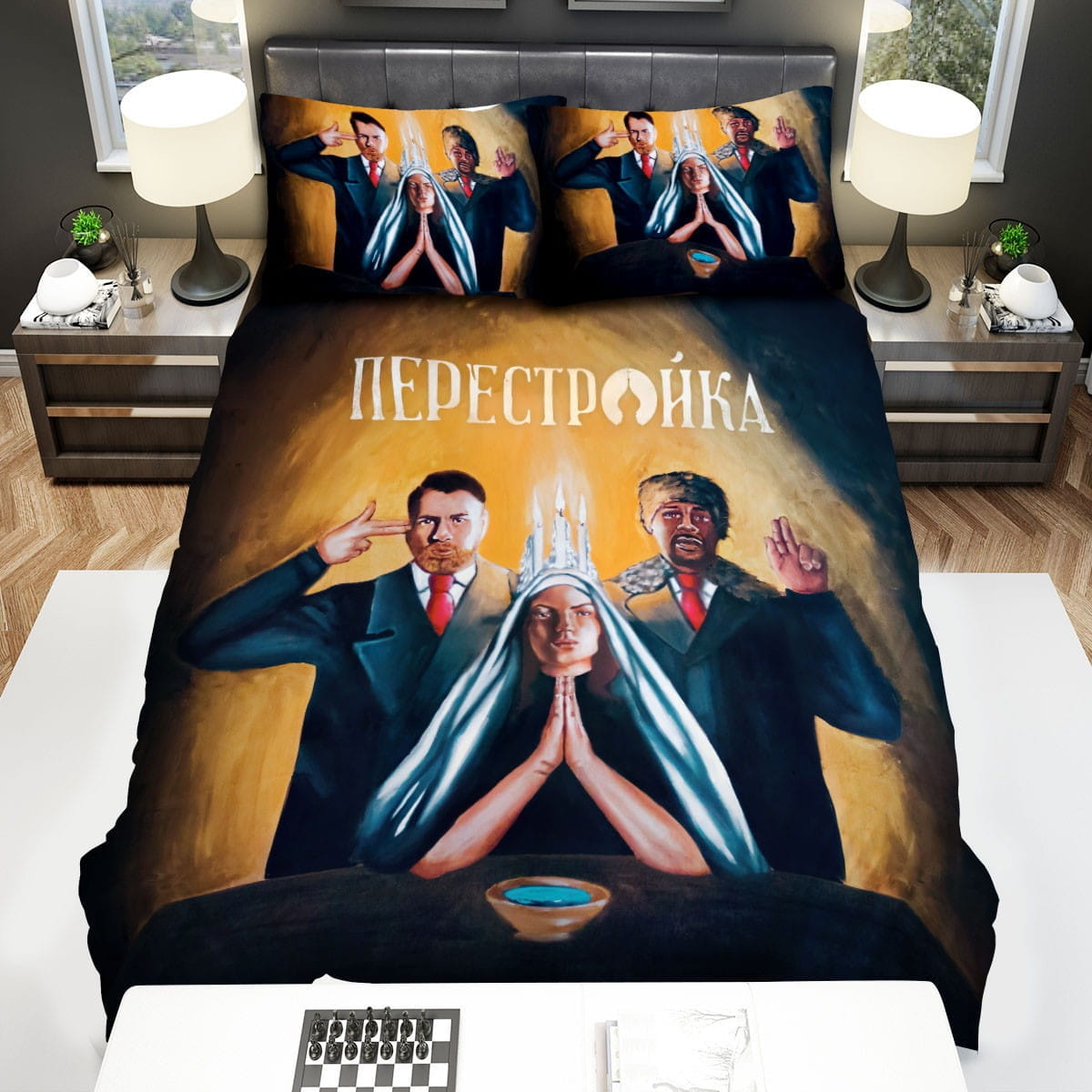 Onyx Cover Photo Bedding Sets, Flatsheet Gift For Christmas, Thanksgiving, Halloween