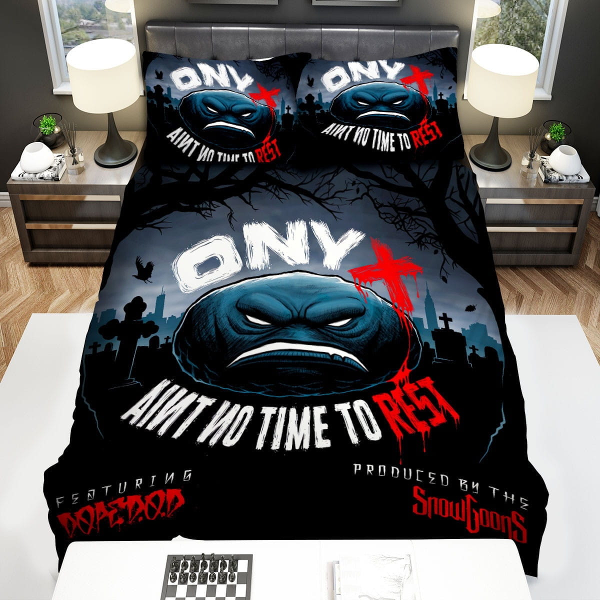 Onyx Aint No Time To Rest Bedding Sets, Flatsheet Gift For Wife, Husband, Besties