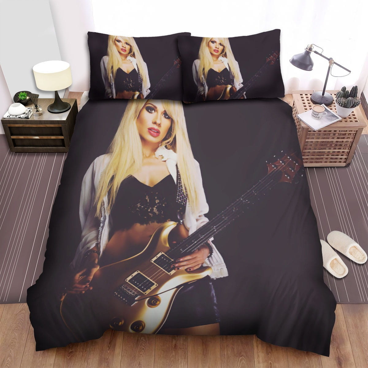Orianthi Black Bedding Set, Gift For Christmas, Birthday, Thanksgiving