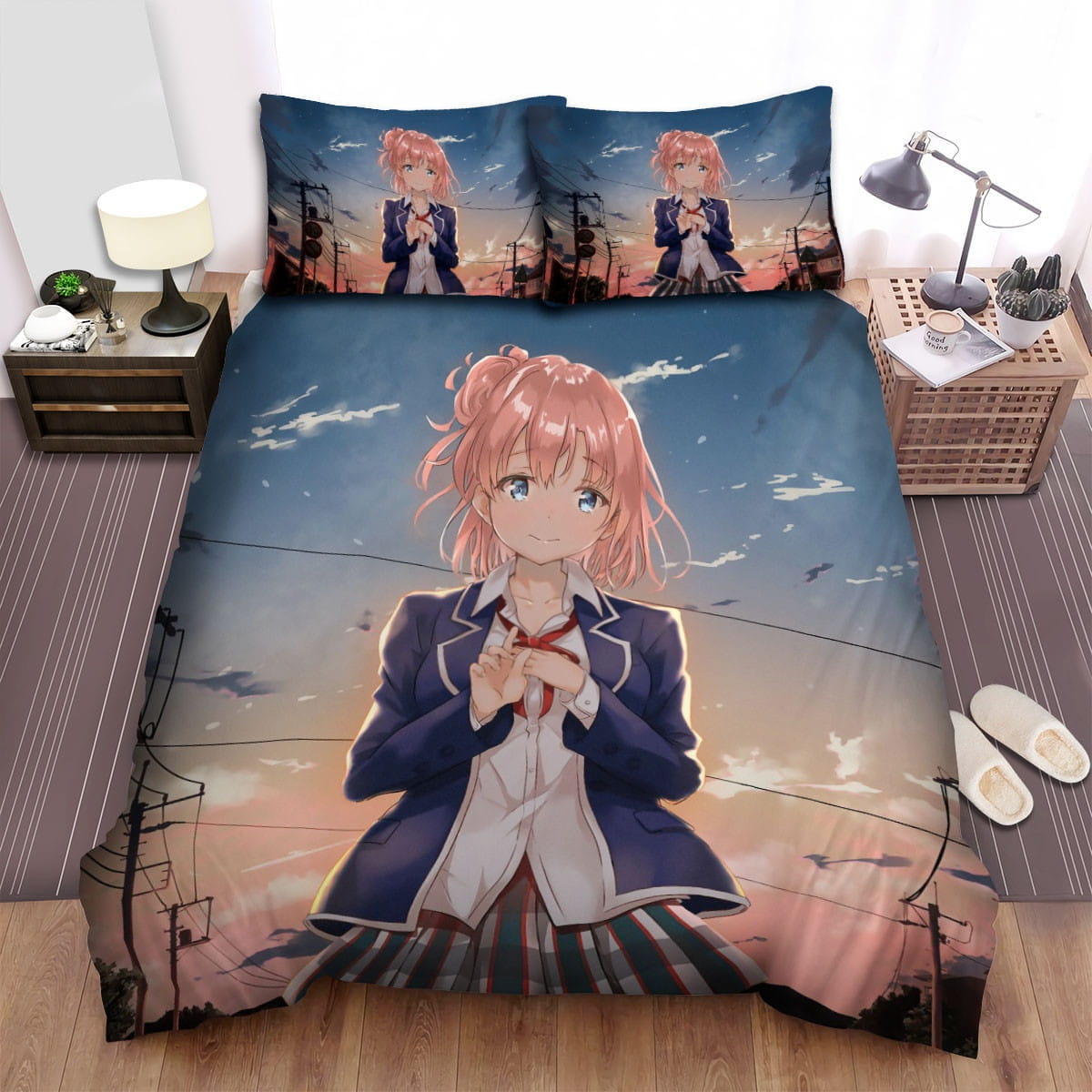 Oregairu Yui Yuigahama Bedding Sets Duvet Cover, Flatsheet, Pillowcase For Your Lover