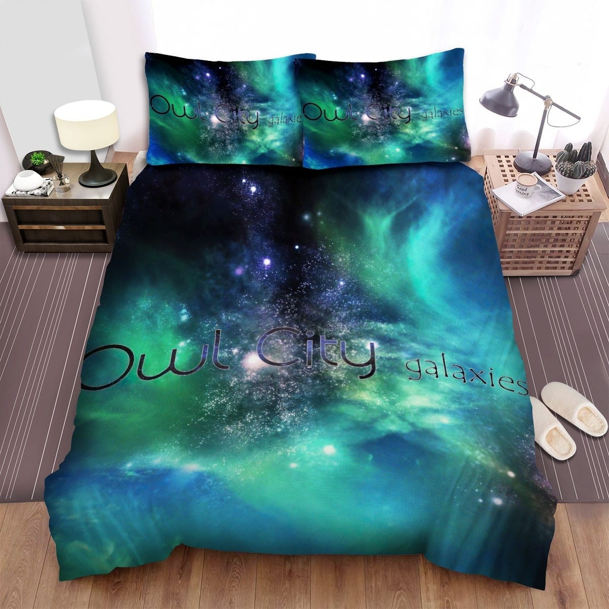 Owl City Galaxy Bedding Sets, Flatsheet Gift For Wife, Husband, Besties