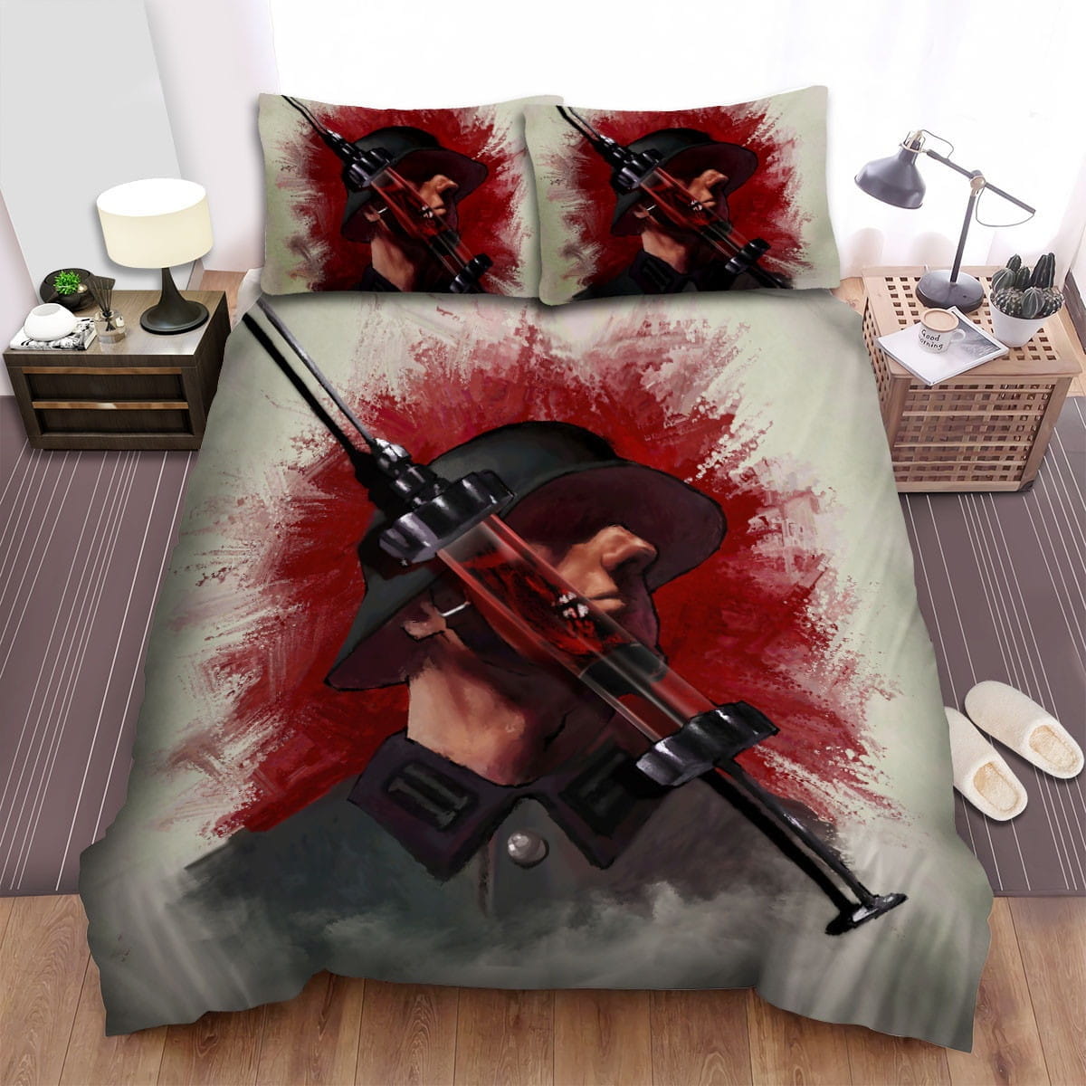 Overlord Gun Decorative Bedding Sets with Duvet Cover, Flatsheet, Pillowcases