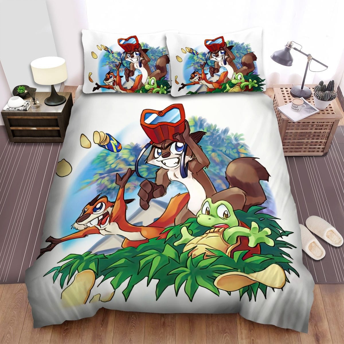 Over The Hedge Movie Art Bedding Sets, Flatsheet Gift For Wife, Husband, Besties
