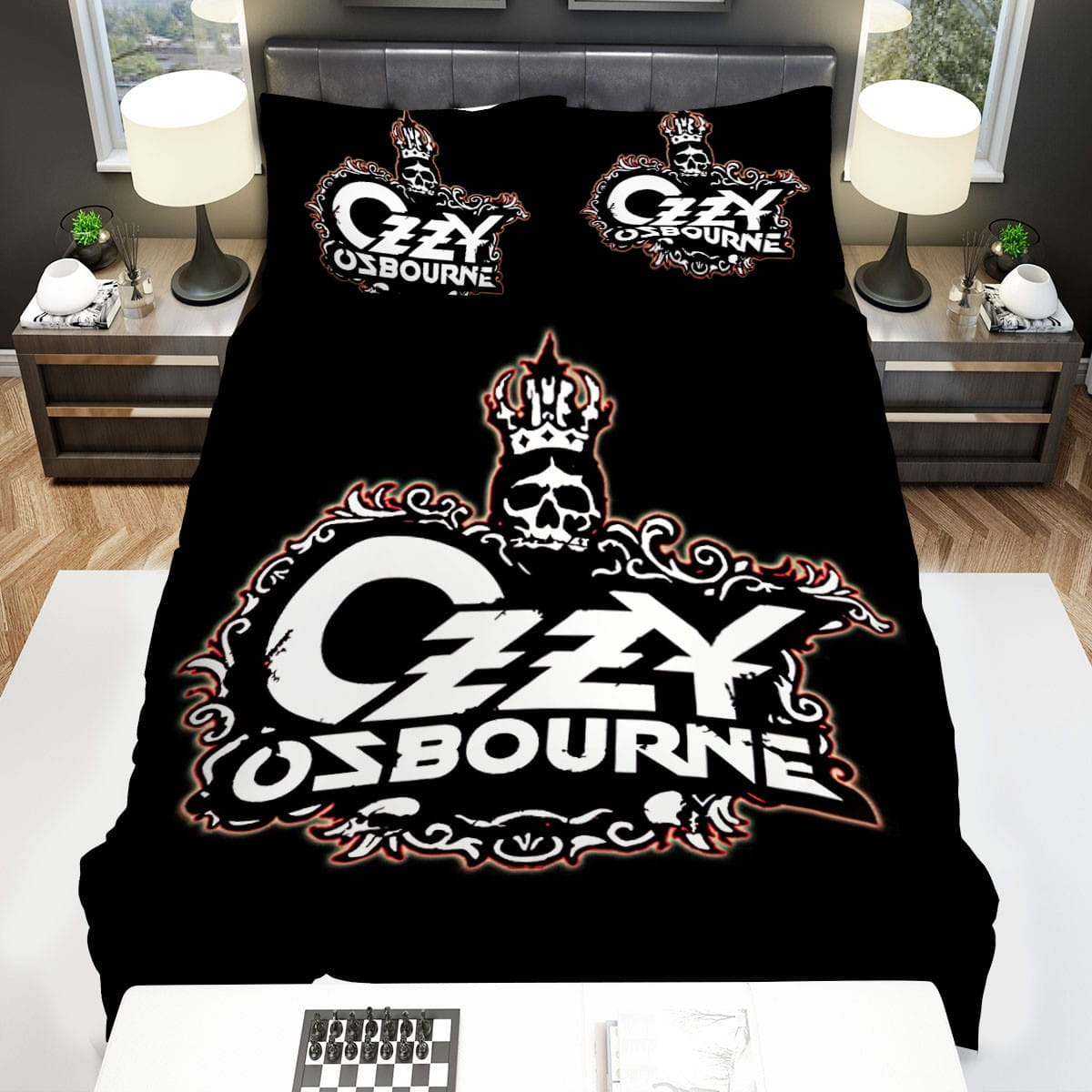 Ozzy Osbourne Logo Bedding Sets, Flatsheet Gift For Christmas, Thanksgiving, Halloween