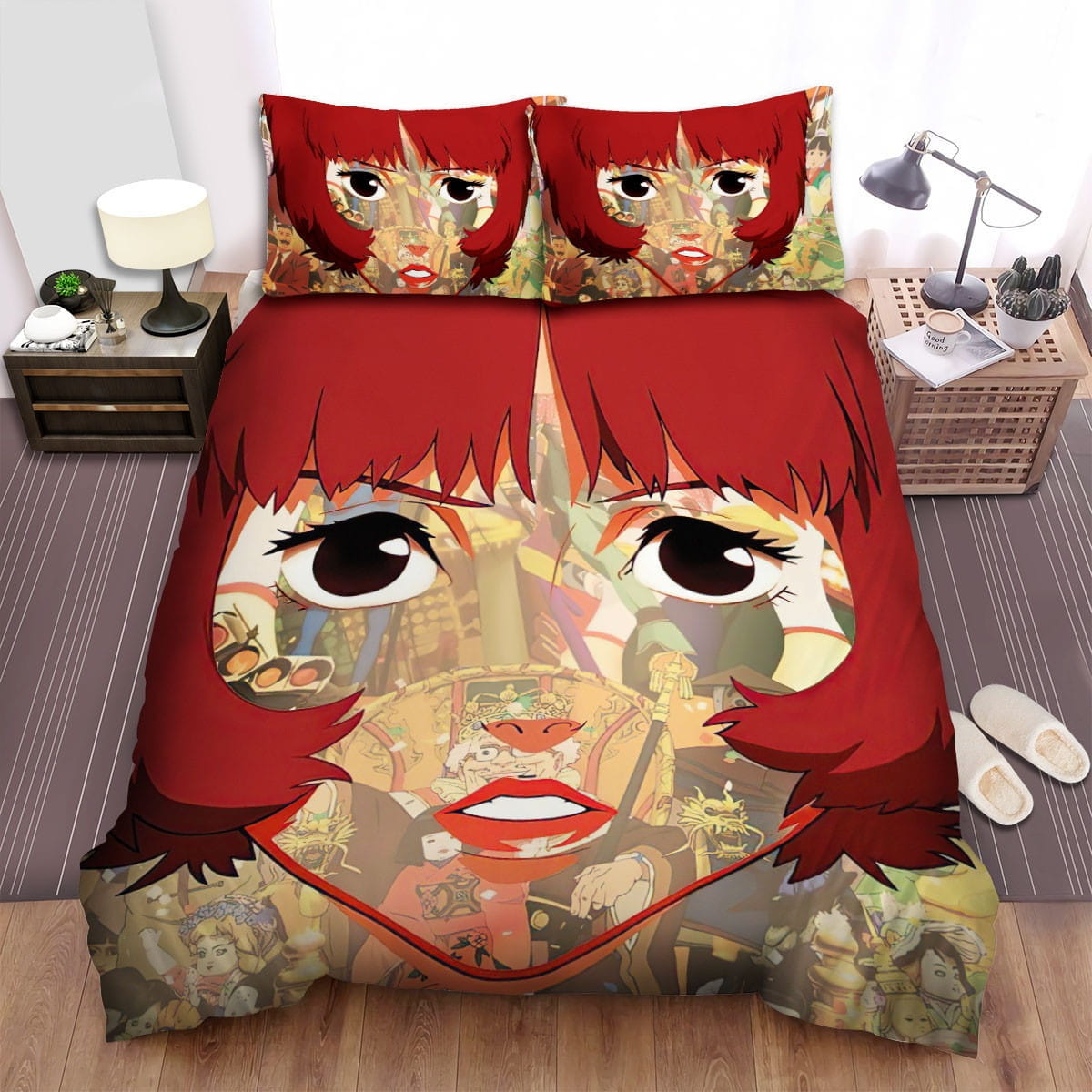 Paprika Satoshi Kon Bedding Sets, Flatsheet Gift For Wife, Husband, Besties