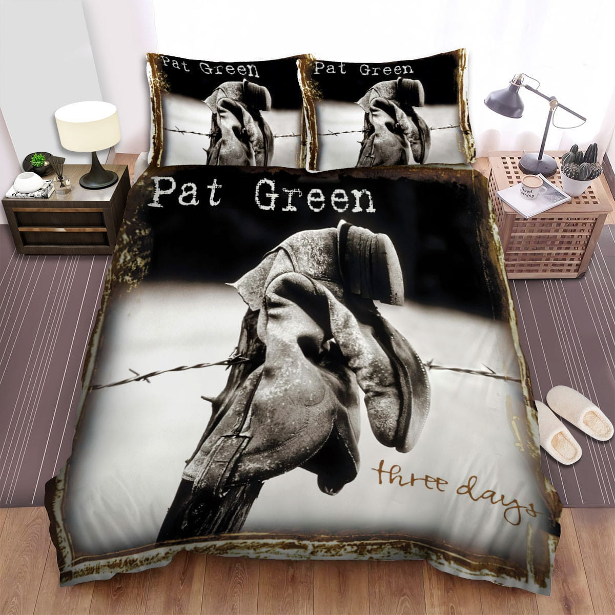 Pat Green Three Days Bedding Sets, Flatsheet Gift For Christmas, Thanksgiving, Halloween