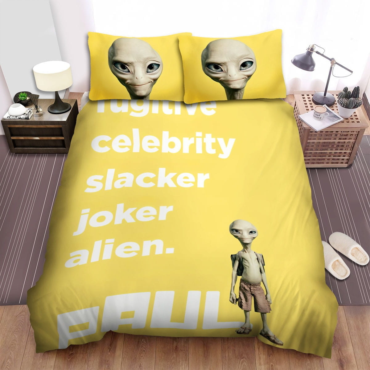 Paul Yellow Background Bedding Sets Duvet Cover, Flatsheet, Pillowcase For Your Lover