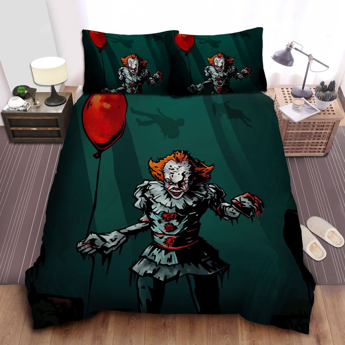 Pennywise From Red Hand Bedding Sets Duvet Cover, Flatsheet, Pillowcase For Your Lover