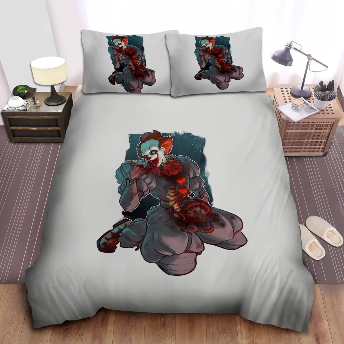 Pennywise From It Eating Bedding Sets Duvet Cover, Flatsheet, Pillowcases For Every Bedroom