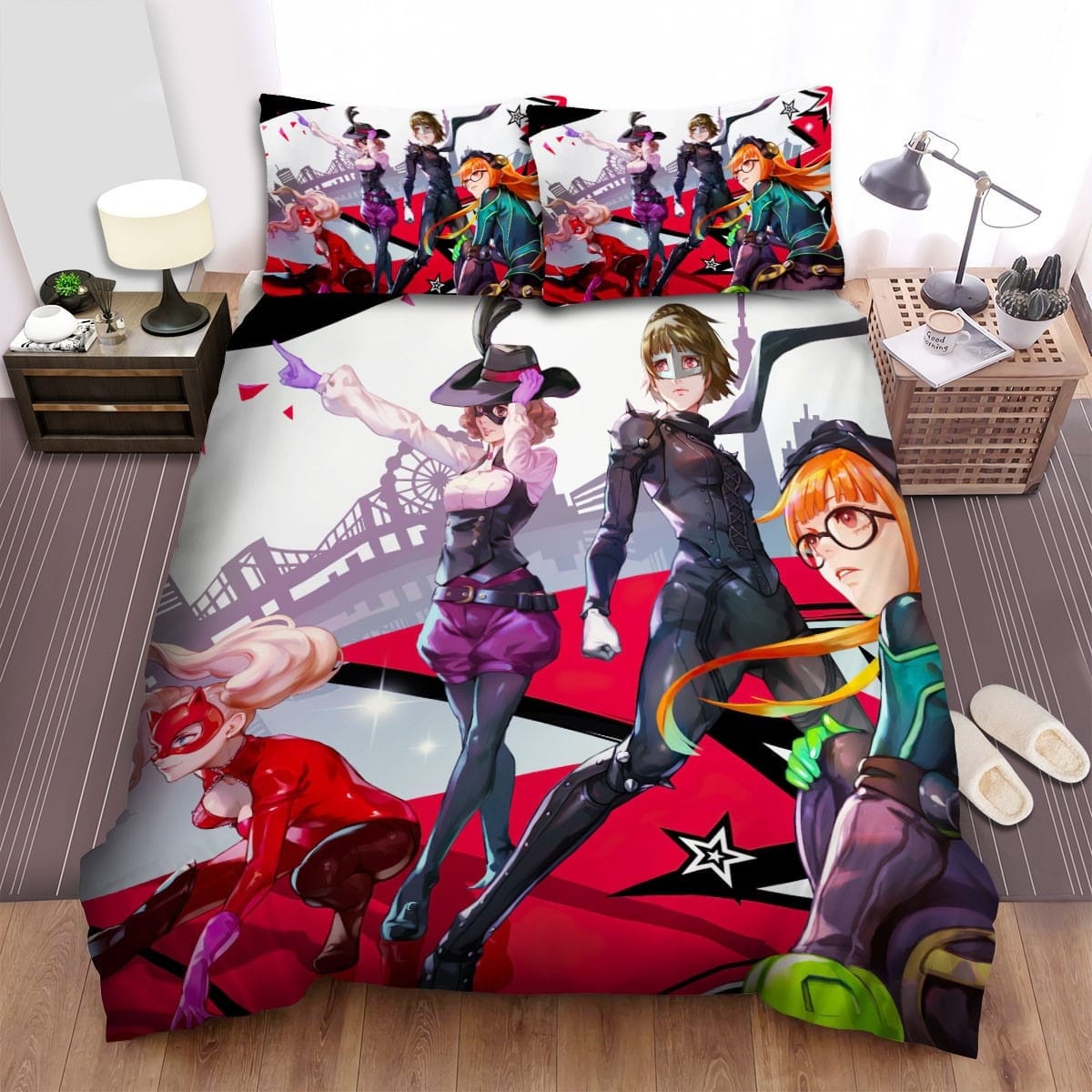 Persona 5 Girls Bedding Sets, Flatsheet Gift For Wife, Husband, Besties