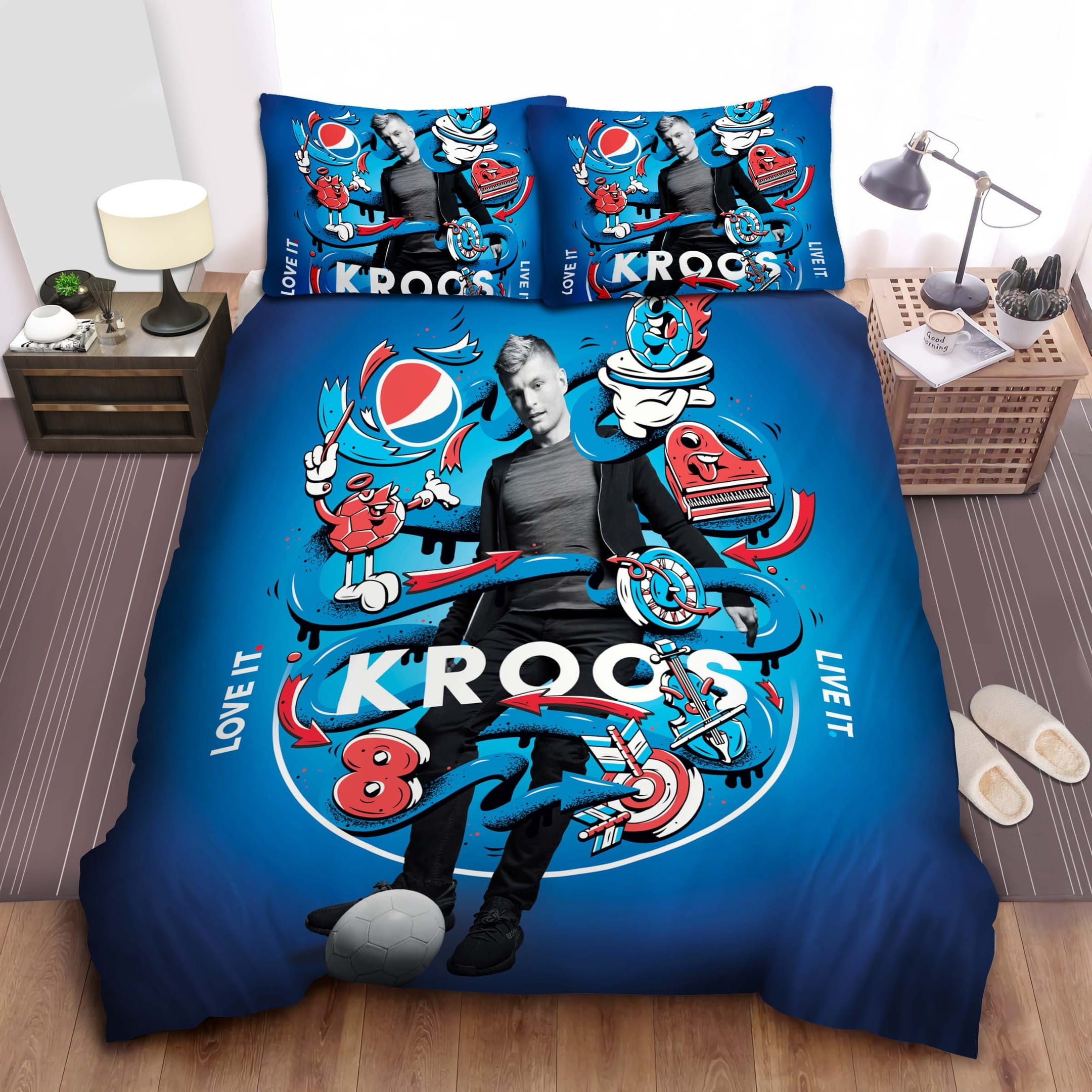 Pepsi And Toni Kroos Bedding Sets Duvet Cover, Flatsheet, Pillowcases For Every Bedroom