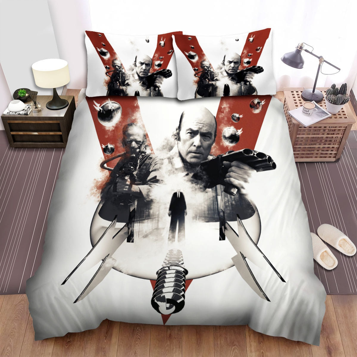 Phantasm Shooting Guns Bedding Sets, Flatsheet Gift For Wife, Husband, Besties