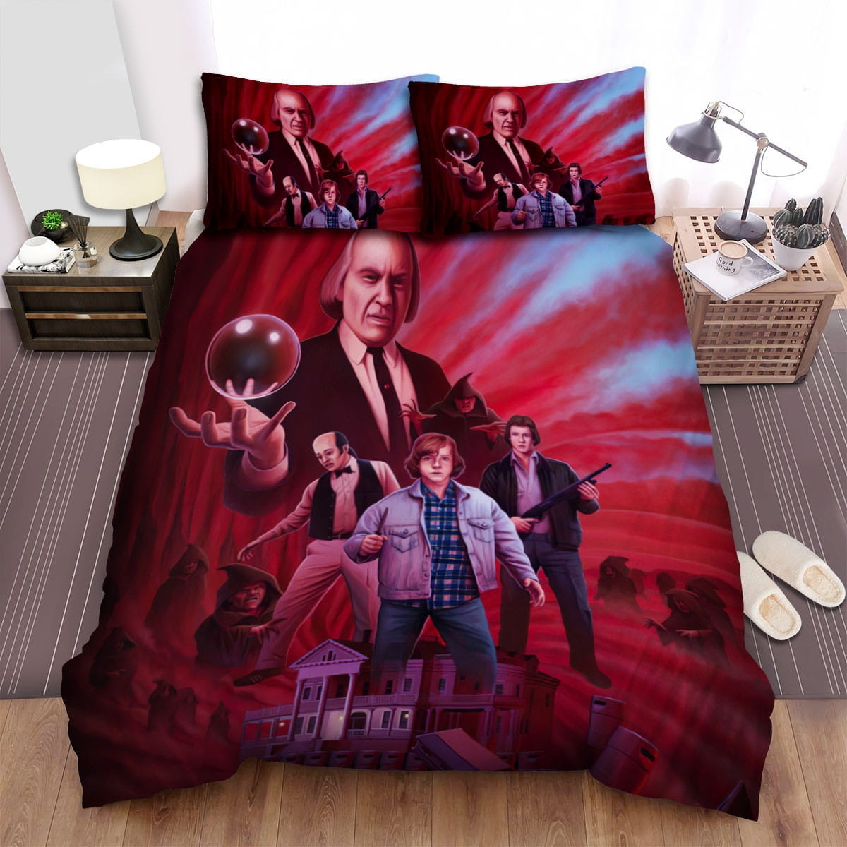 Phantasm Red Background Bedding Set, Gift For Christmas, Birthday, Thanksgiving