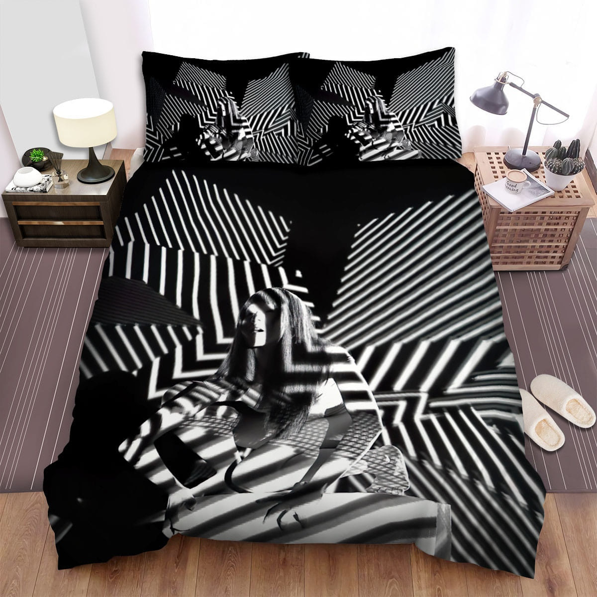 Phantogram Band Cube Bedding Sets, Flatsheet Gift For Wife, Husband, Besties