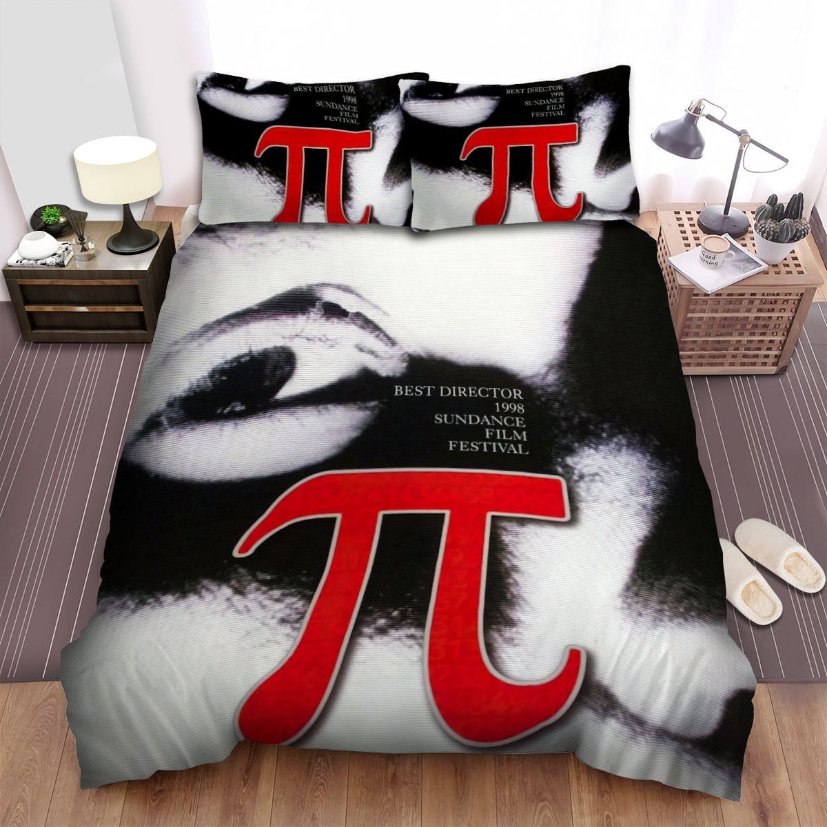 Pi (1998) Red Pi Bedding Set, Gift For Christmas, Birthday, Thanksgiving