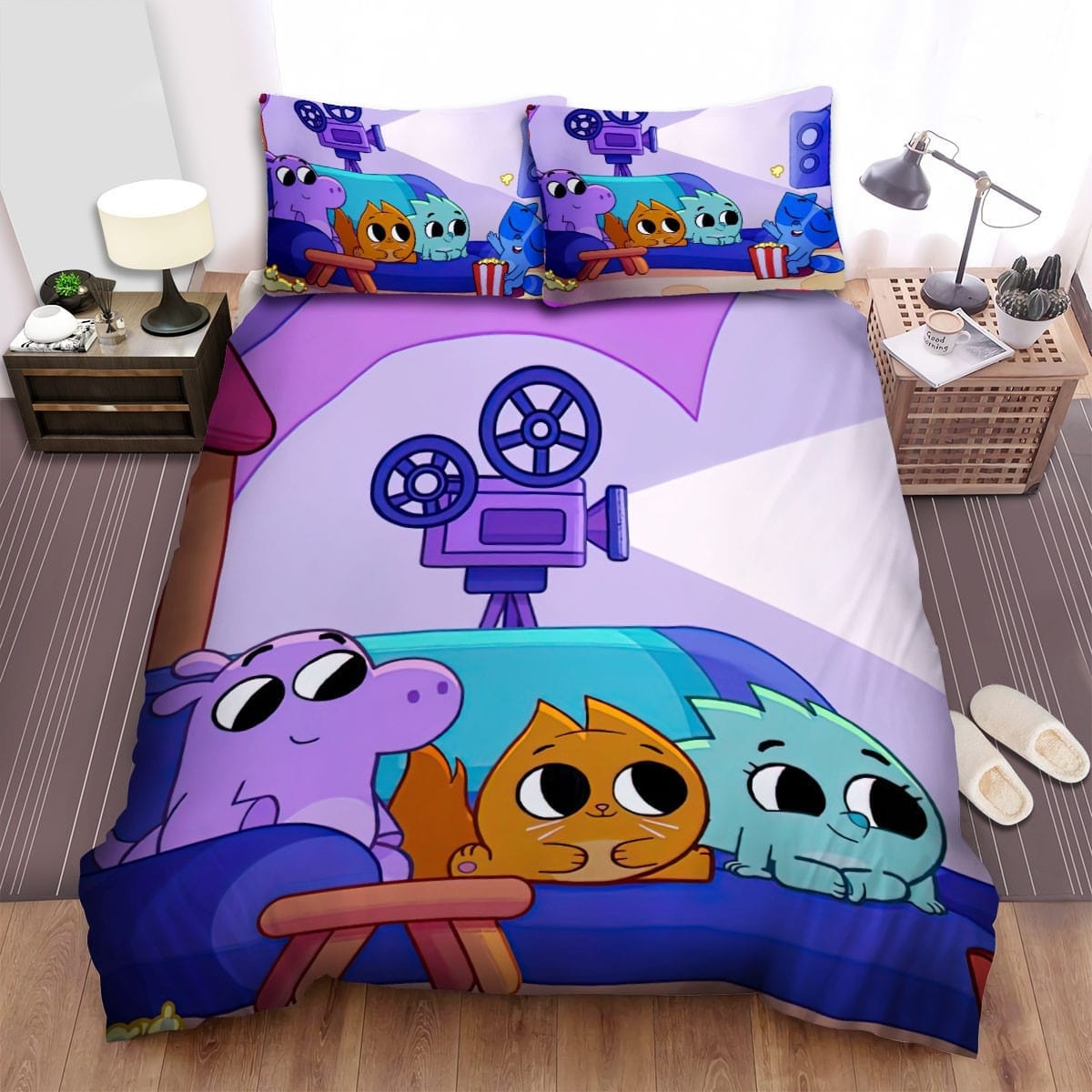 Pikwik Pack Movie Night Bedding Sets, Flatsheet Gift For Christmas, Thanksgiving, Halloween