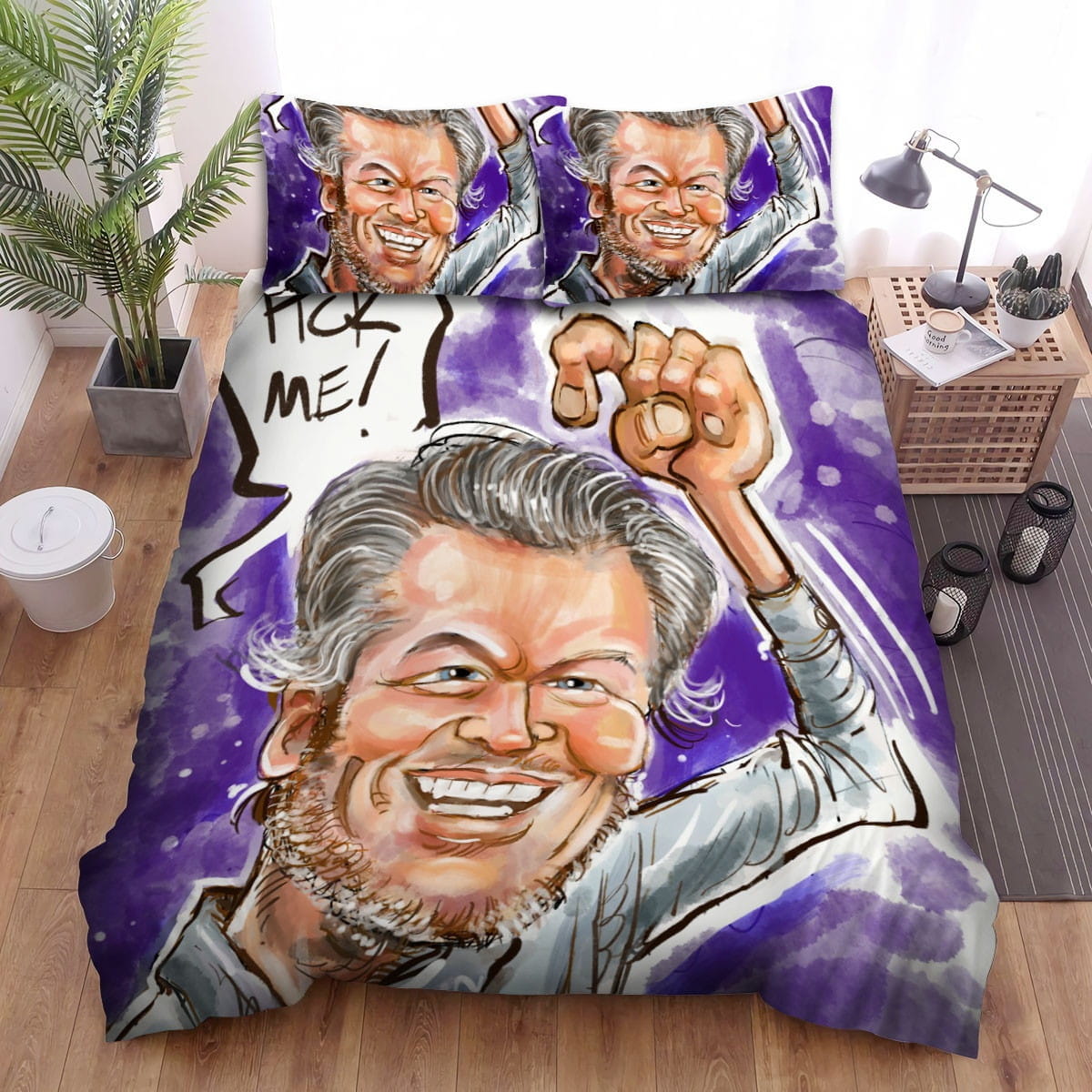 Pick Me Art Bedding Set, Gift For Christmas, Birthday, Thanksgiving