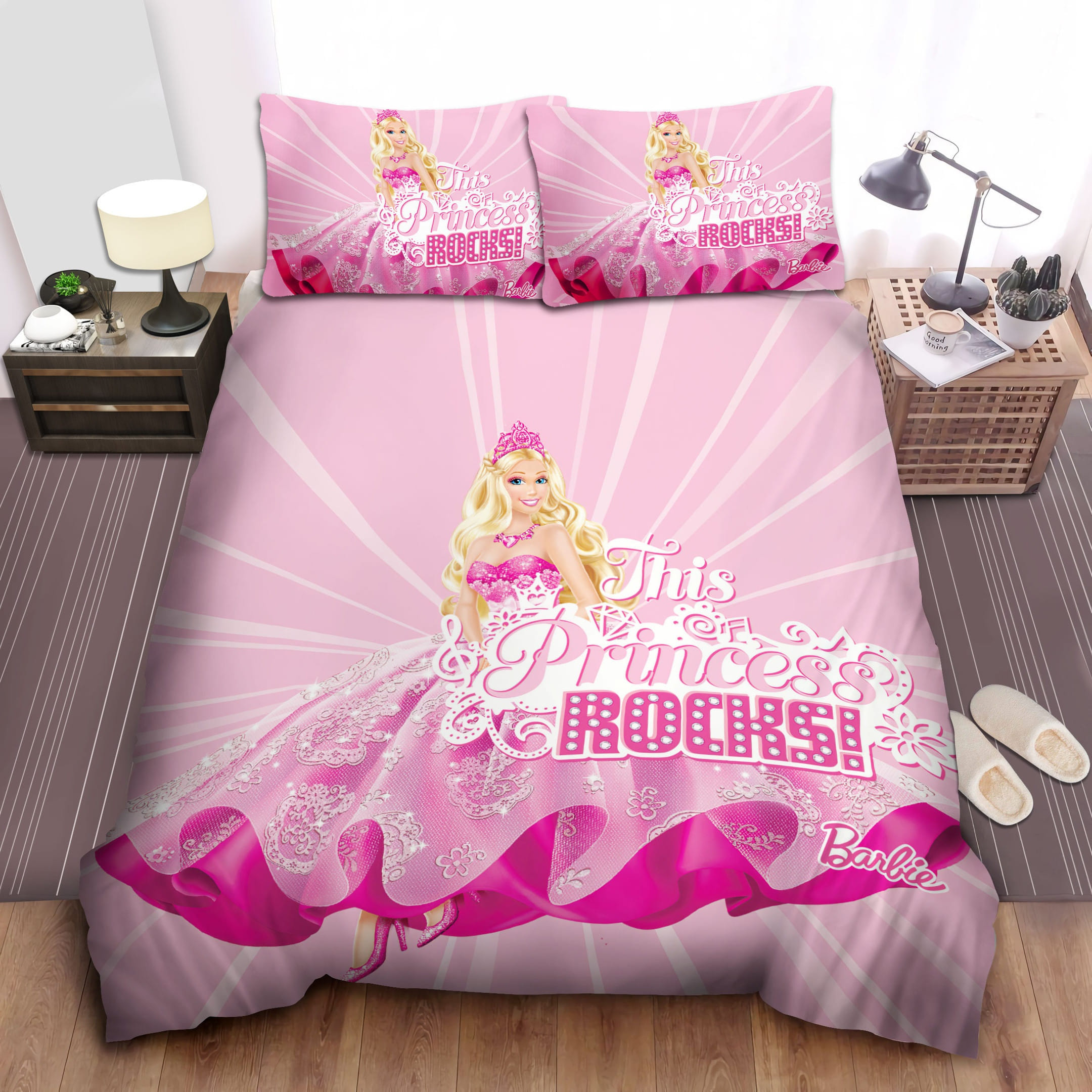 Pink Barbie Bedding Sets, Flatsheet Gift For Christmas, Thanksgiving, Halloween