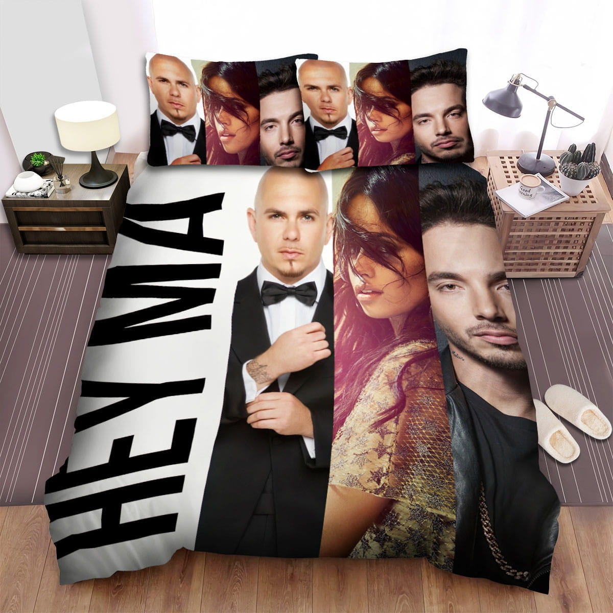 Pitbull Hey Ma Bedding Sets, Flatsheet Gift For Christmas, Thanksgiving, Halloween