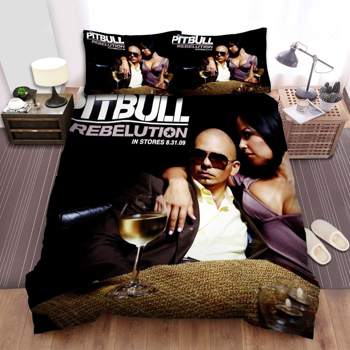 Pitbull Rebelution Cover Decorative Bedding Sets with Duvet Cover, Flatsheet, Pillowcases