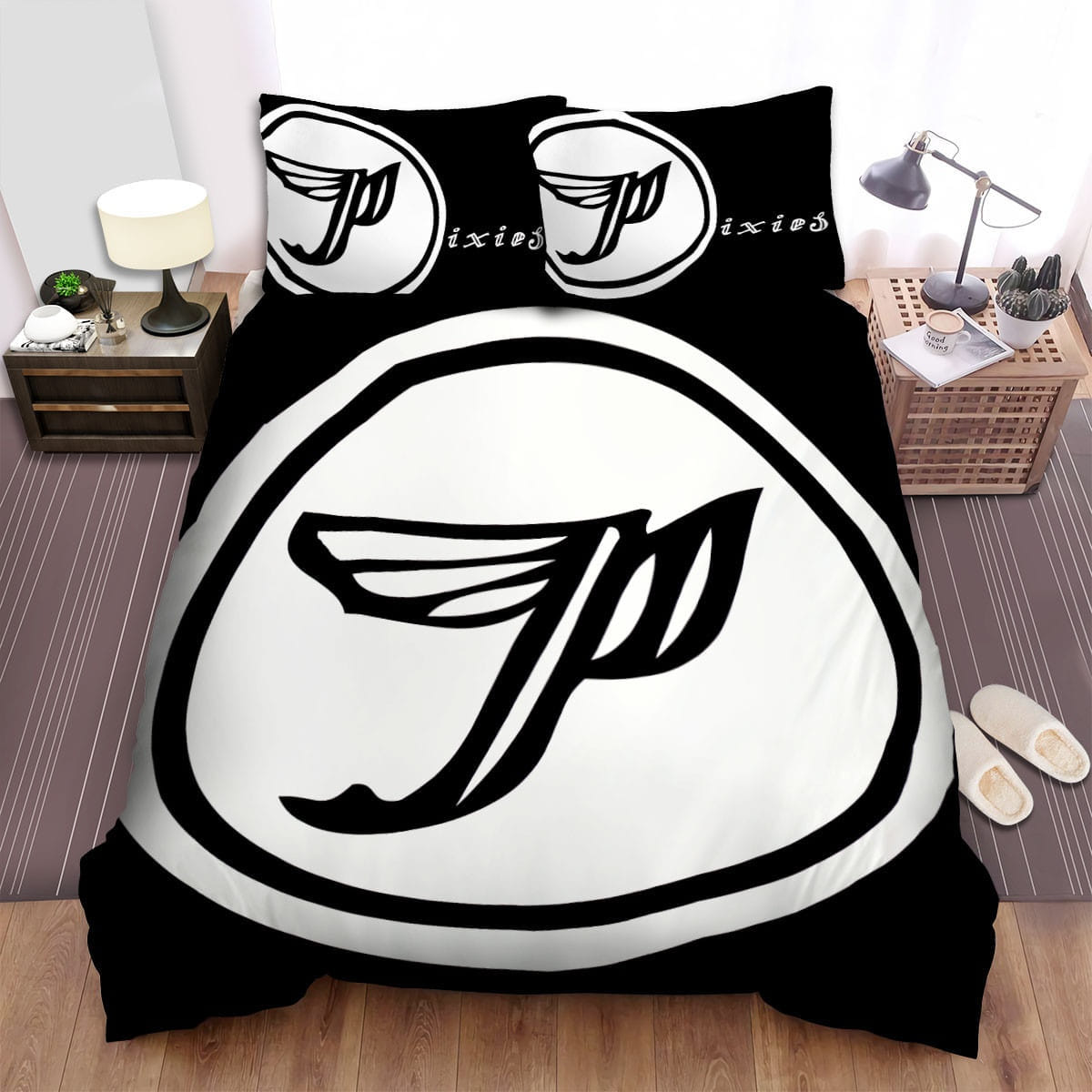 Pixies Logo Band Bedding Sets, Flatsheet Gift For Christmas, Thanksgiving, Halloween
