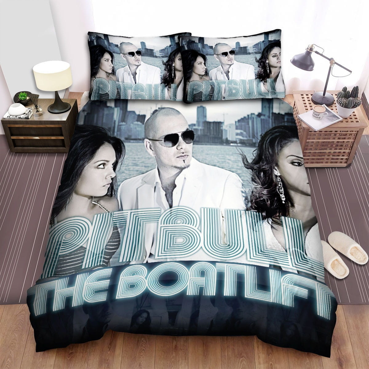Pitbull The Boatlift Cover Bedding Sets, Flatsheet Gift For Christmas, Thanksgiving, Halloween