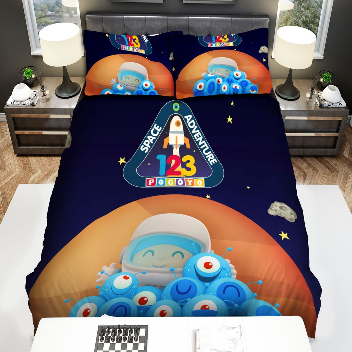 Pocoyo Space Adventure Set Bedding Set, Gift For Christmas, Birthday, Thanksgiving