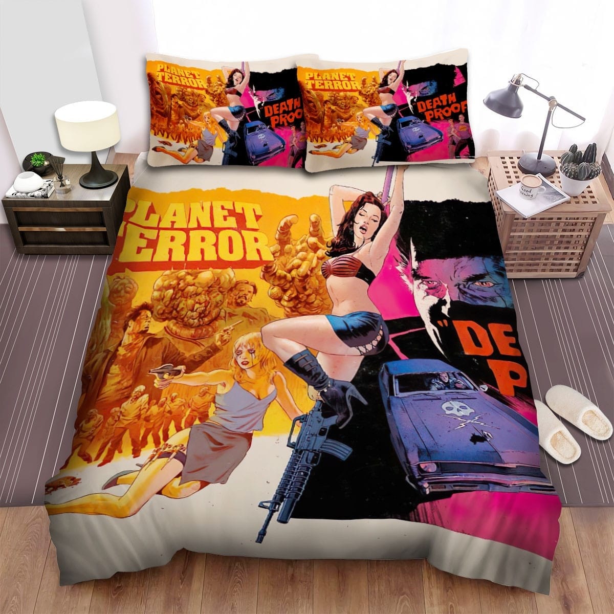 Planet Terror Art Decorative Bedding Sets with Duvet Cover, Flatsheet, Pillowcases