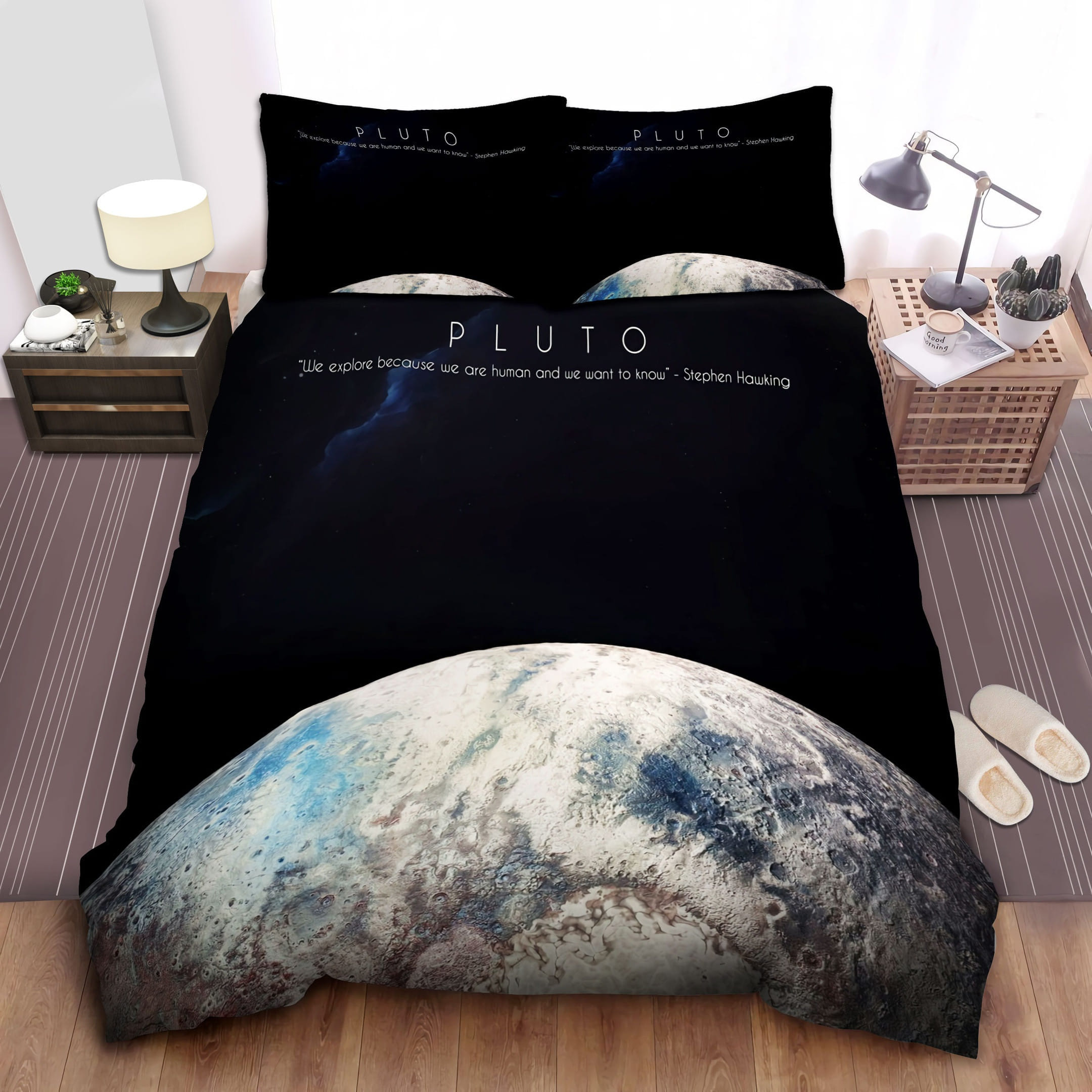 Pluto Bedding Set, Gift For Christmas, Birthday, Thanksgiving