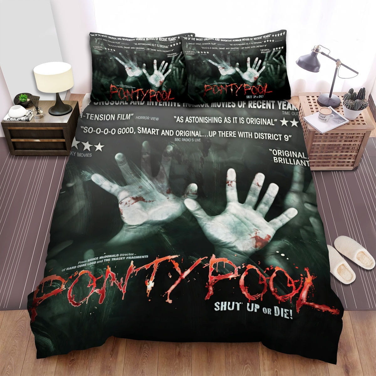 Pontypool Movie Poster Bedding Set, Gift For Christmas, Birthday, Thanksgiving