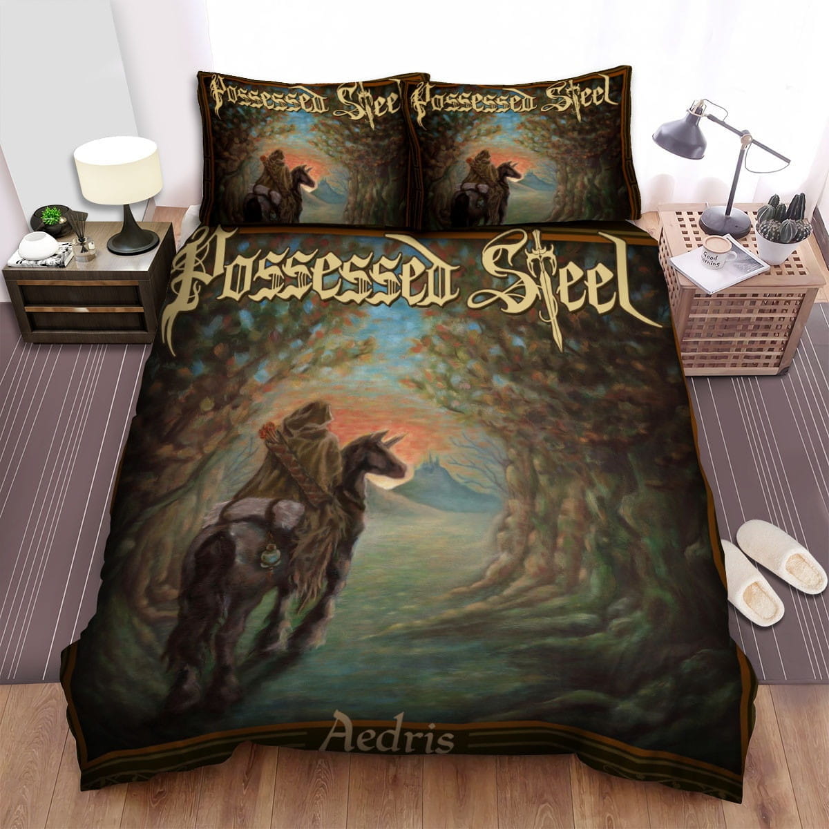 Possessed Band Aedris Bedding Sets, Flatsheet Gift For Christmas, Thanksgiving, Halloween