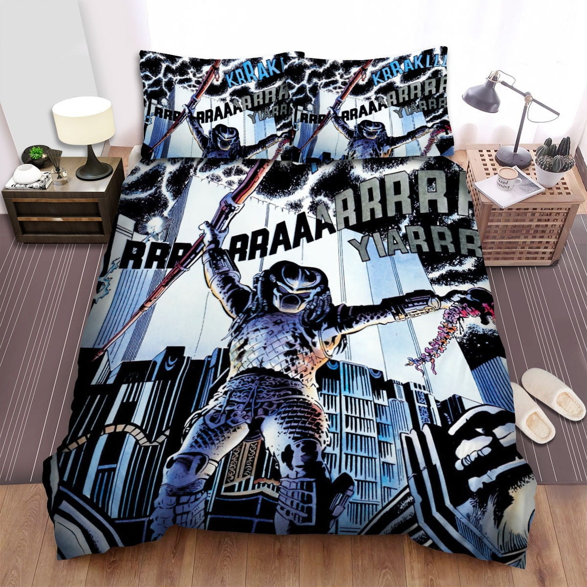 Predator 2 Paradigm Art Bedding Set, Gift For Christmas, Birthday, Thanksgiving