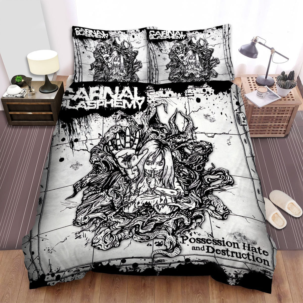 Possessed Band Destruction Bedding Sets Duvet Cover, Flatsheet, Pillowcase For Your Lover