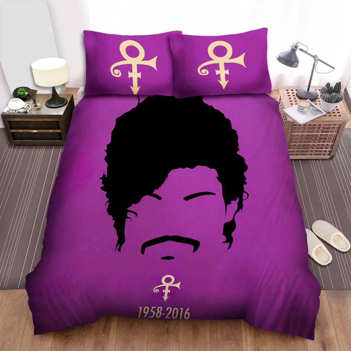 Prince Minimalist Poster Bedding Sets, Flatsheet Gift For Christmas, Thanksgiving, Halloween