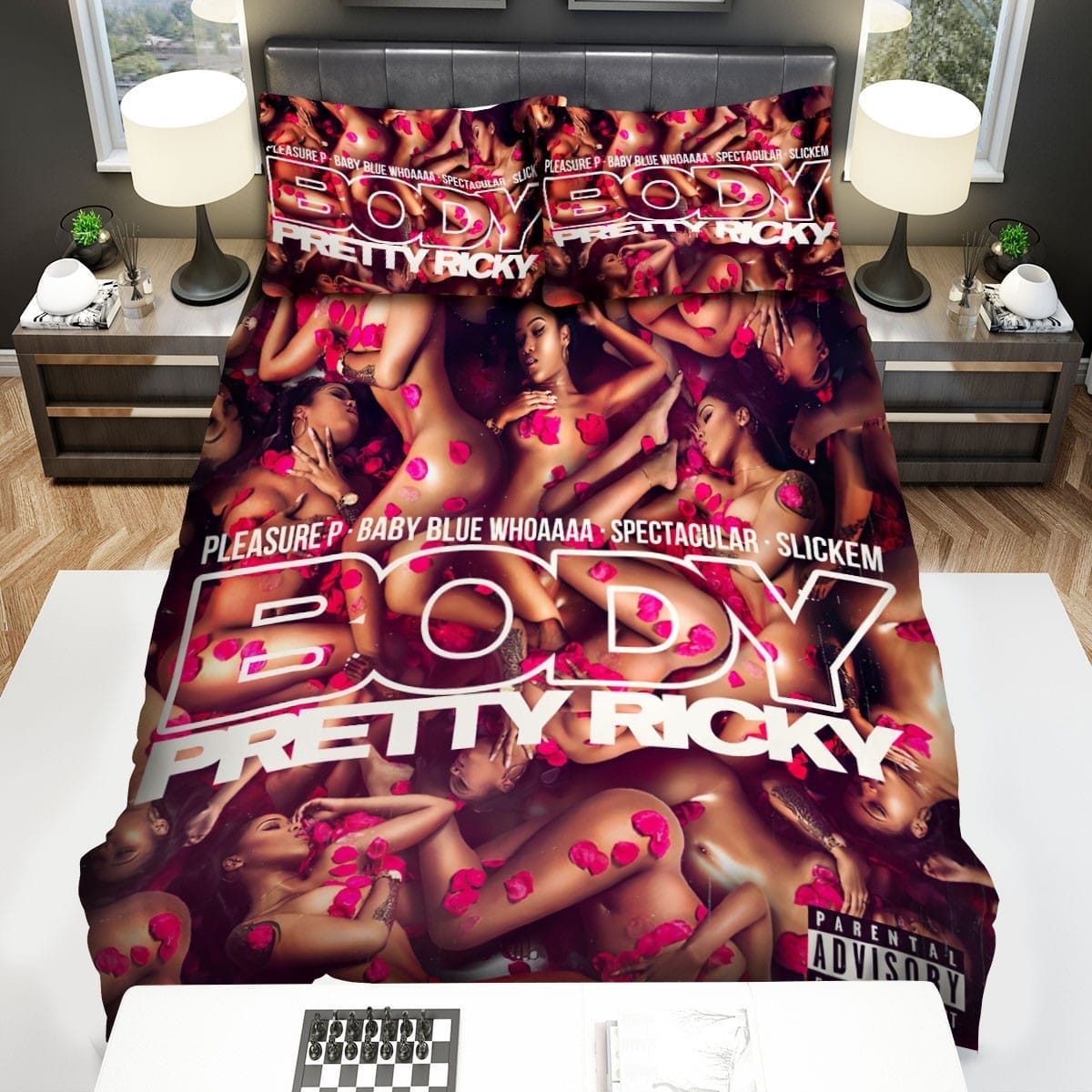 Pretty Ricky Body Decorative Bedding Sets with Duvet Cover, Flatsheet, Pillowcases