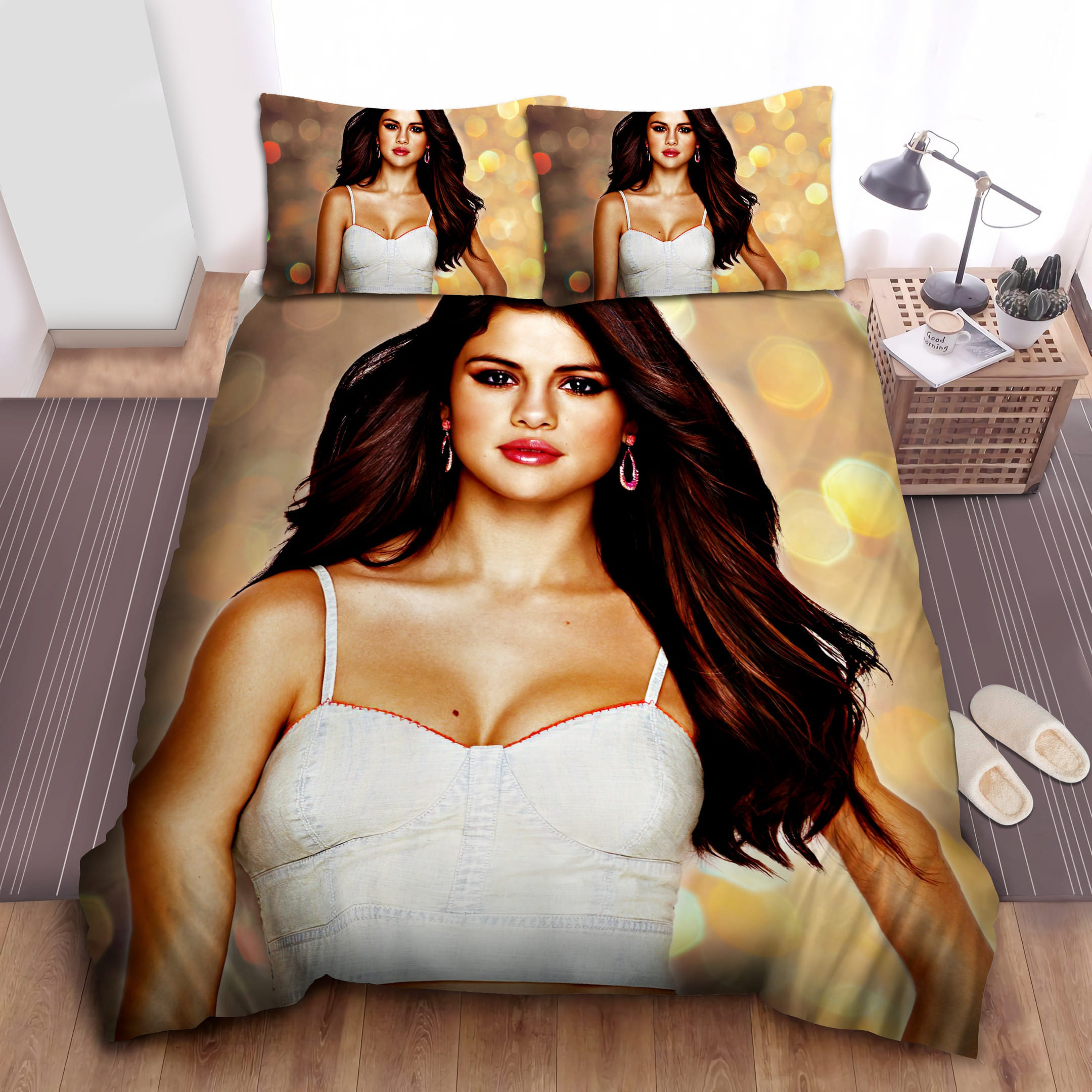 Pretty Selena Gomez Art Bedding Sets Duvet Cover, Flatsheet, Pillowcases For Every Bedroom